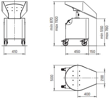 Dimenzije Duck razdelilnika izdelkov v škatle