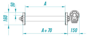 N-CPST dimenzije transporterja / transportnega traku