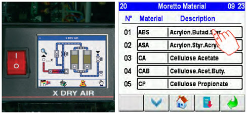 Moretto Mini dry air barvni zaslon za enostavno nastavljanje